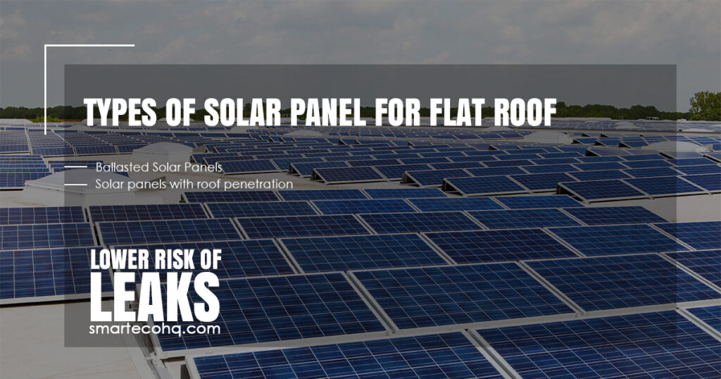 Types of the solar panel for flat roof 