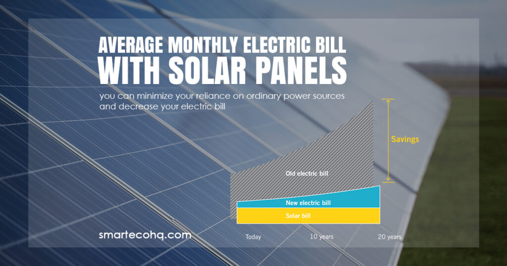 Average monthly electric bill with solar panels