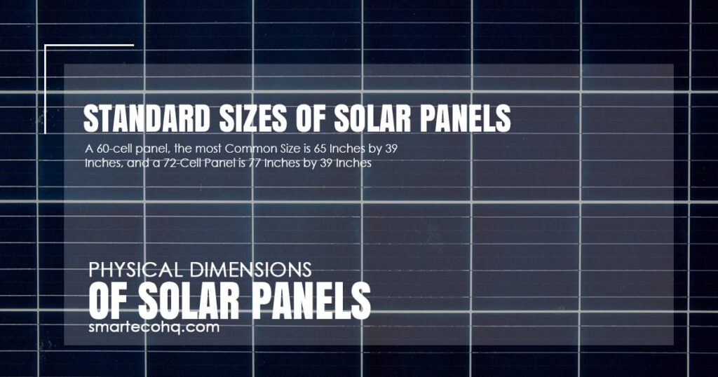 Standard size of solar panels